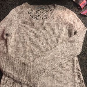 Sweater with silver sparkles